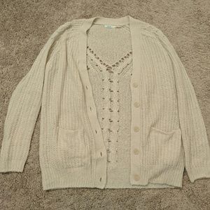 Cream colored knit sweater